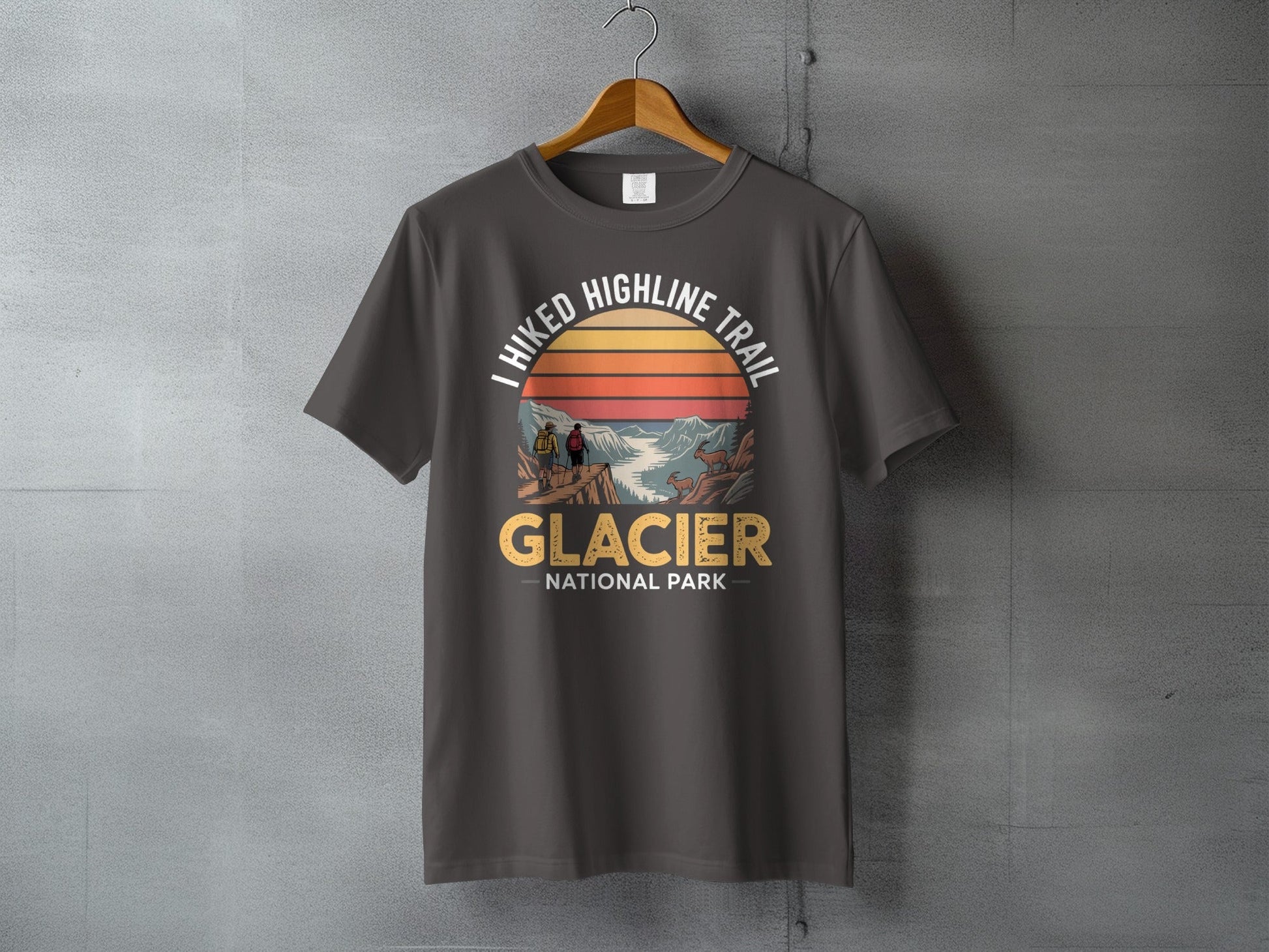 "I Hiked Glacier National Park" T-Shirt - S - Sloth & Duck