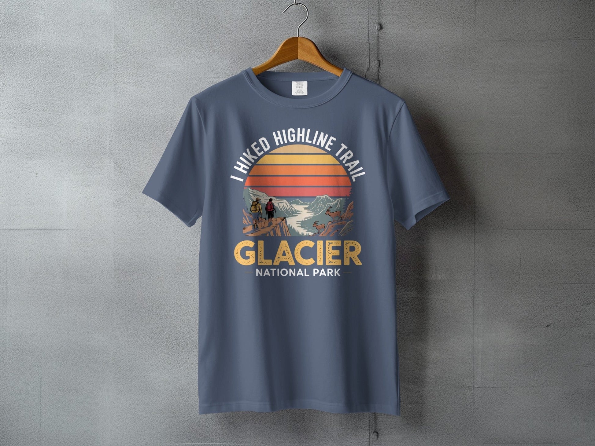 "I Hiked Glacier National Park" T-Shirt - S - Sloth & Duck