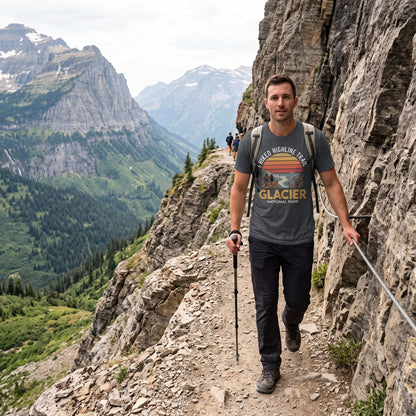 I Hiked Glacier National Park T-Shirt -S - Sloth & Duck