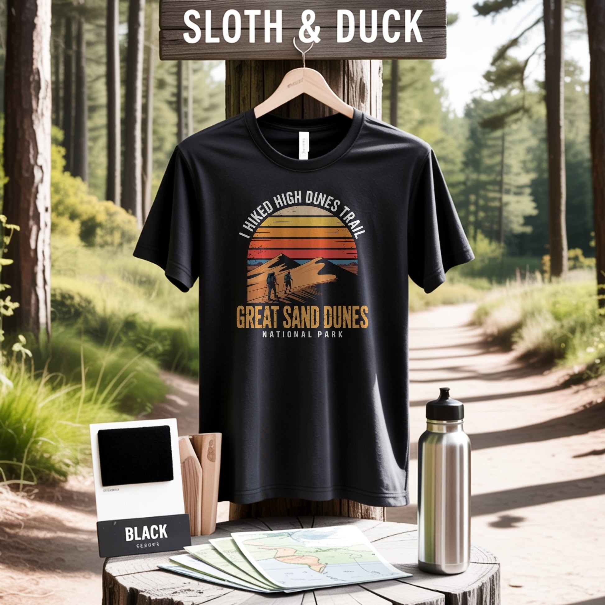 "I Hiked Great Sand Dunes" T-Shirt - S - Sloth & Duck