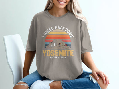 "I Hiked Half Dome, Yosemite National Park" T-Shirt - S - Sloth & Duck