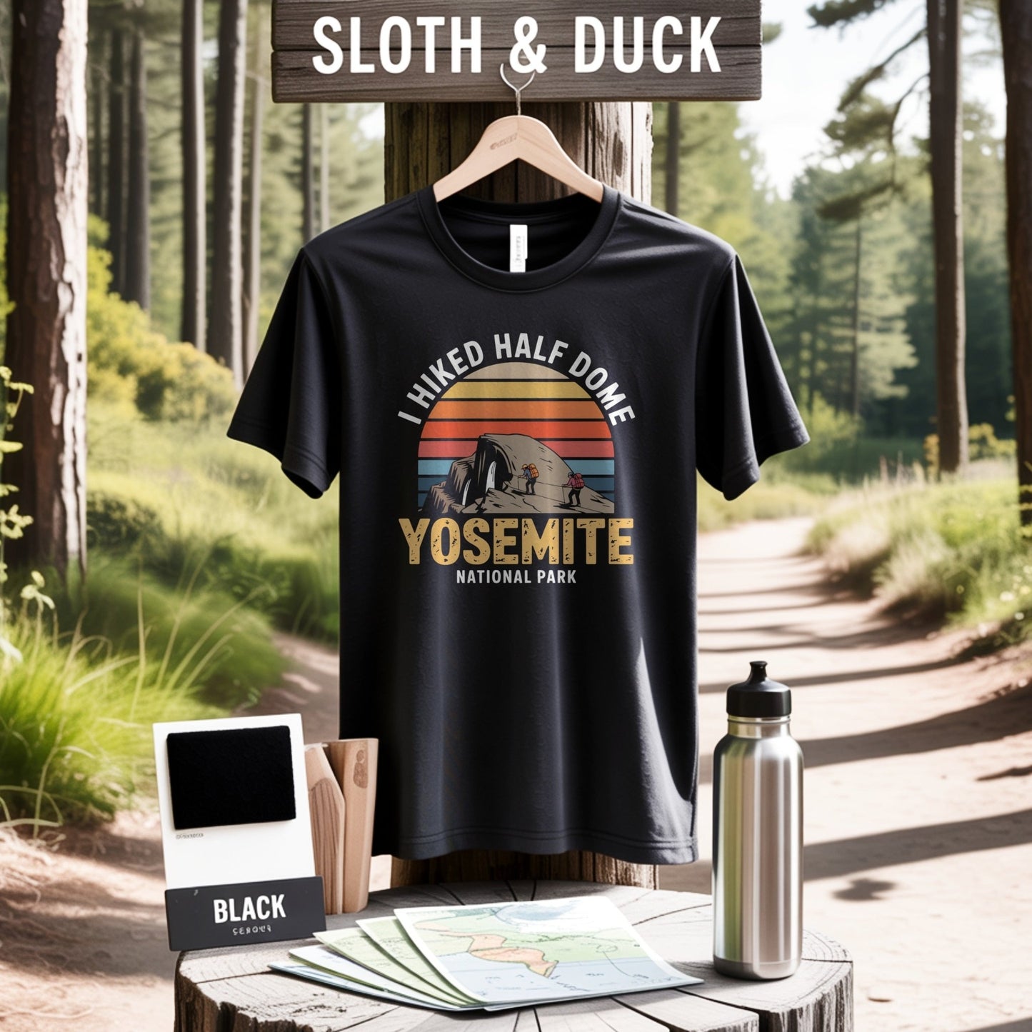 "I Hiked Half Dome, Yosemite National Park" T-Shirt - S - Sloth & Duck