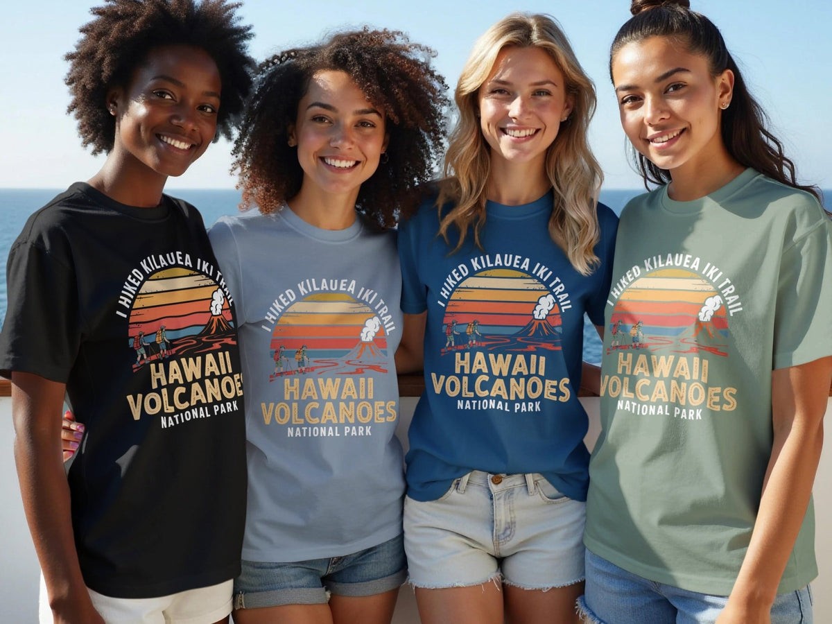 "I Hiked Hawaii Volcanoes National Park" T-Shirt - S - Sloth & Duck