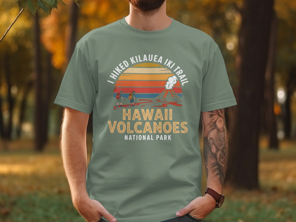 "I Hiked Hawaii Volcanoes National Park" T-Shirt - S - Sloth & Duck