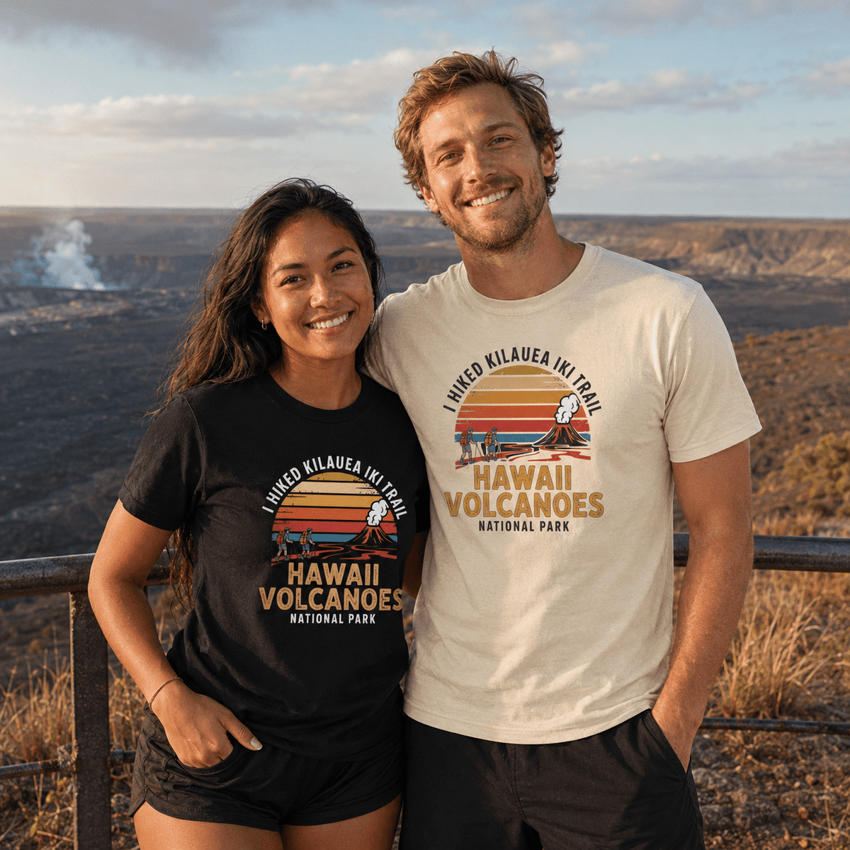I Hiked Hawaii Volcanoes National Park T-Shirt -S - Sloth & Duck