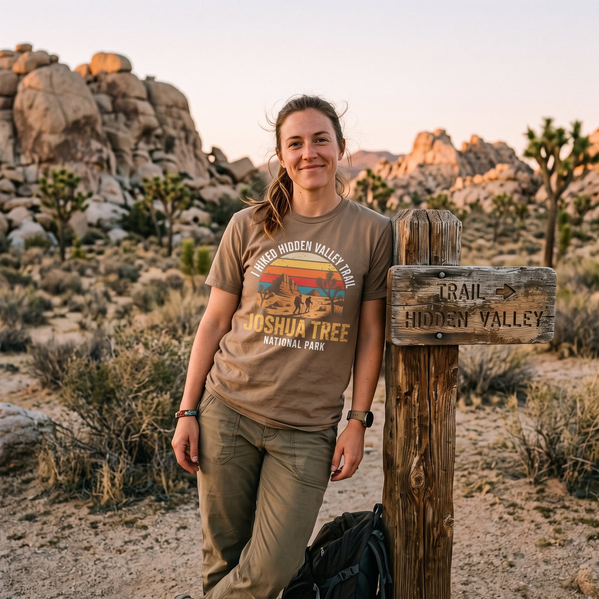 I Hiked Joshua Tree T-Shirt -S - Sloth & Duck