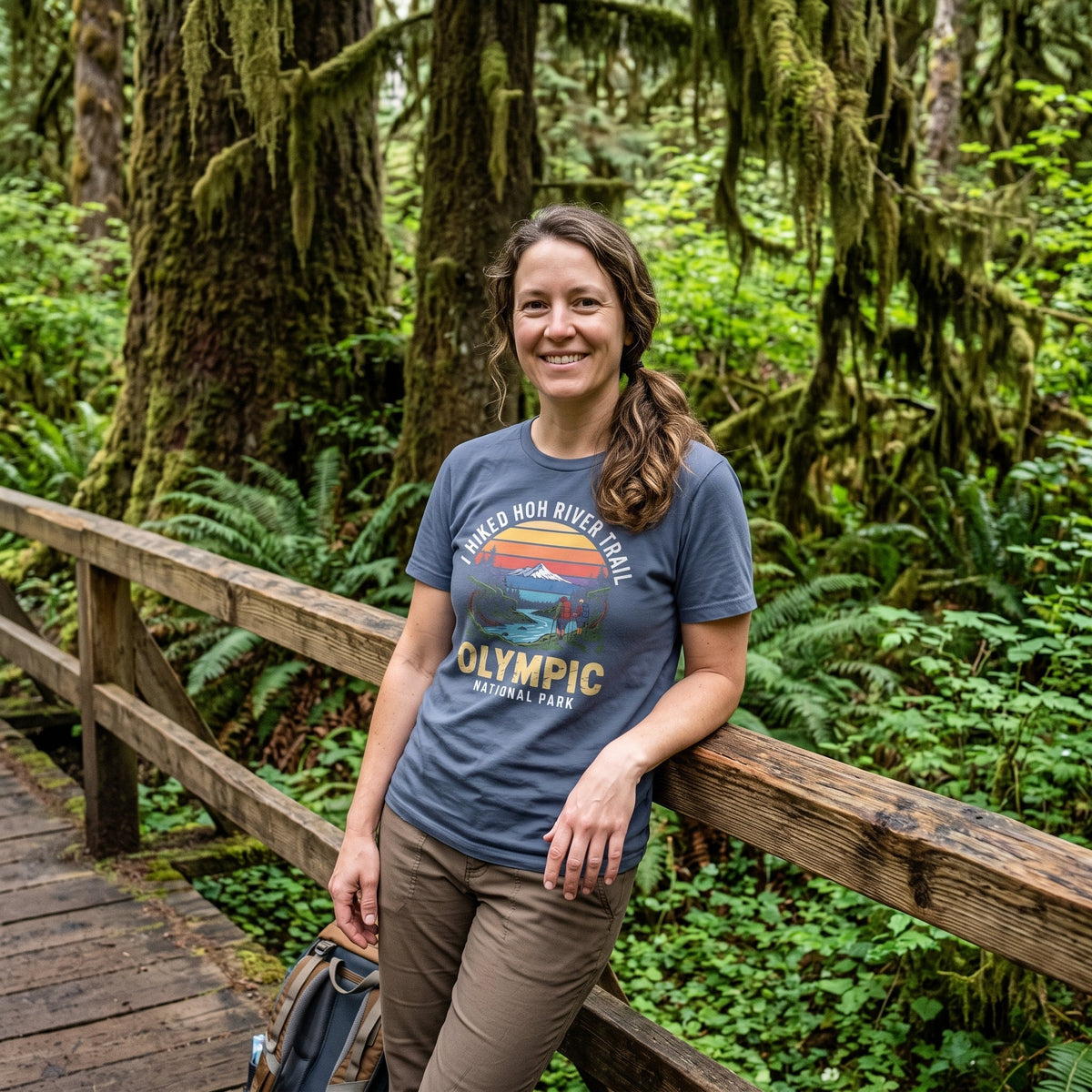 I Hiked Olympic National Park T-Shirt -S - Sloth & Duck
