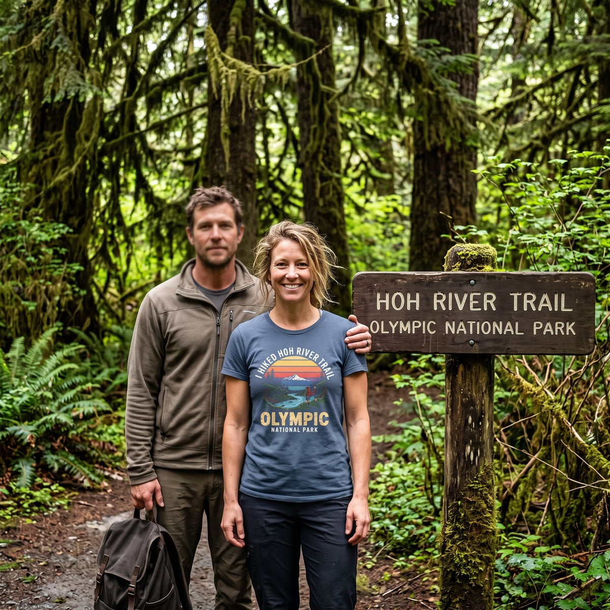 I Hiked Olympic National Park T-Shirt -S - Sloth & Duck