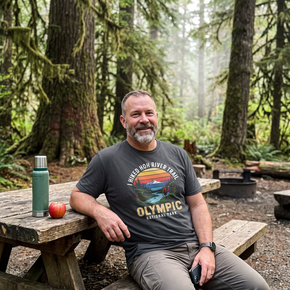 I Hiked Olympic National Park T-Shirt -S - Sloth & Duck