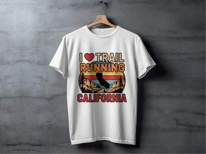 "I Love Trail Running" California Graphic T-Shirt - T-Shirt Light - Sloth & Duck
