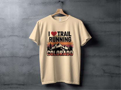 "I Love Trail Running Colorado" Graphic T-Shirt - T-Shirt - S - Sloth & Duck