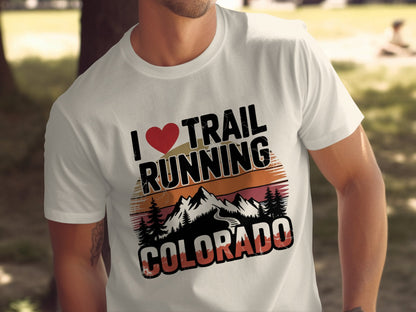 "I Love Trail Running Colorado" Graphic T-Shirt - T-Shirt - S - Sloth & Duck