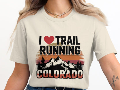"I Love Trail Running Colorado" Graphic T-Shirt - T-Shirt - S - Sloth & Duck