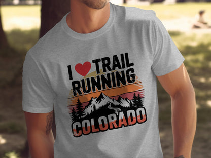 "I Love Trail Running Colorado" Graphic T-Shirt - T-Shirt - S - Sloth & Duck