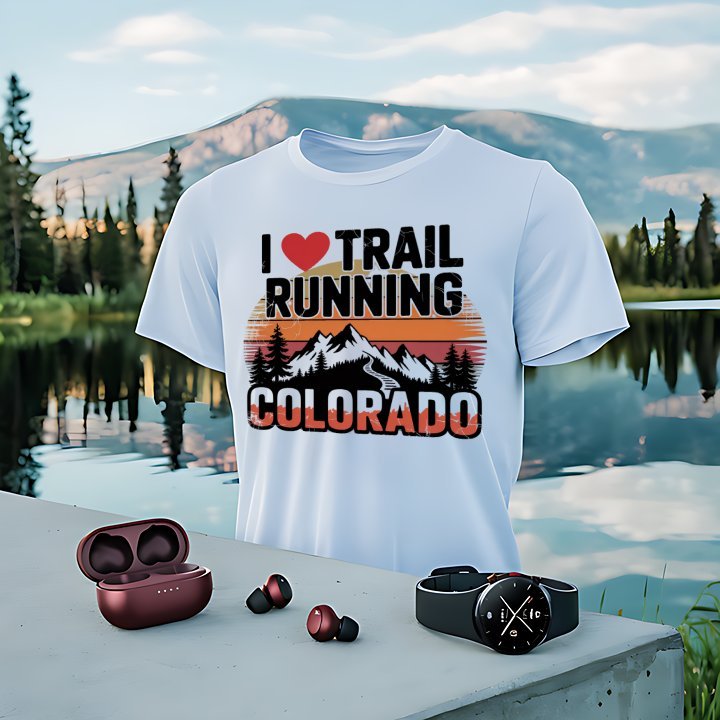"I Love Trail Running Colorado" Graphic T-Shirt - T-Shirt - S - Sloth & Duck