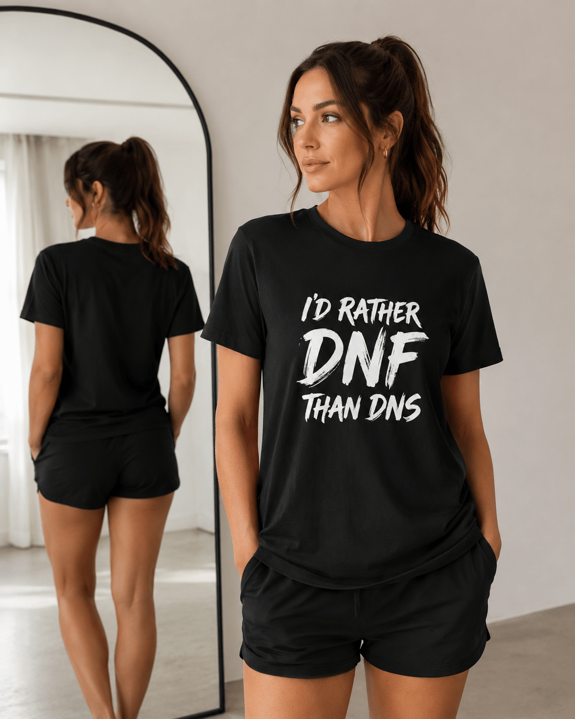 I'd Rather DNF Than DNS Trail Running Shirt | Ultramarathon Graphic Tee - XS - Sloth & Duck