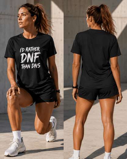 I'd Rather DNF Than DNS Trail Running Shirt | Ultramarathon Graphic Tee - XS - Sloth & Duck