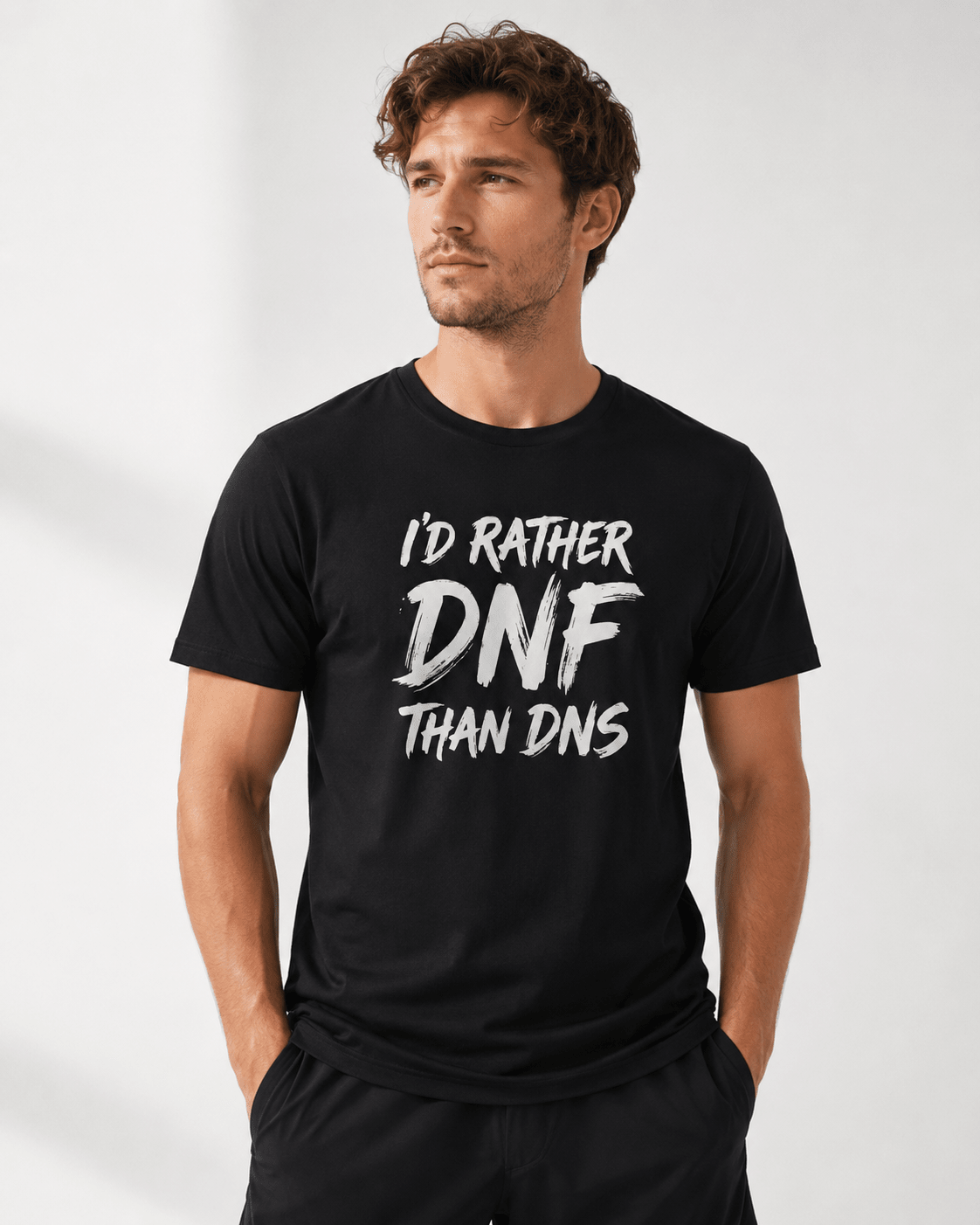 I'd Rather DNF Than DNS Trail Running Shirt | Ultramarathon Graphic Tee - XS - Sloth & Duck