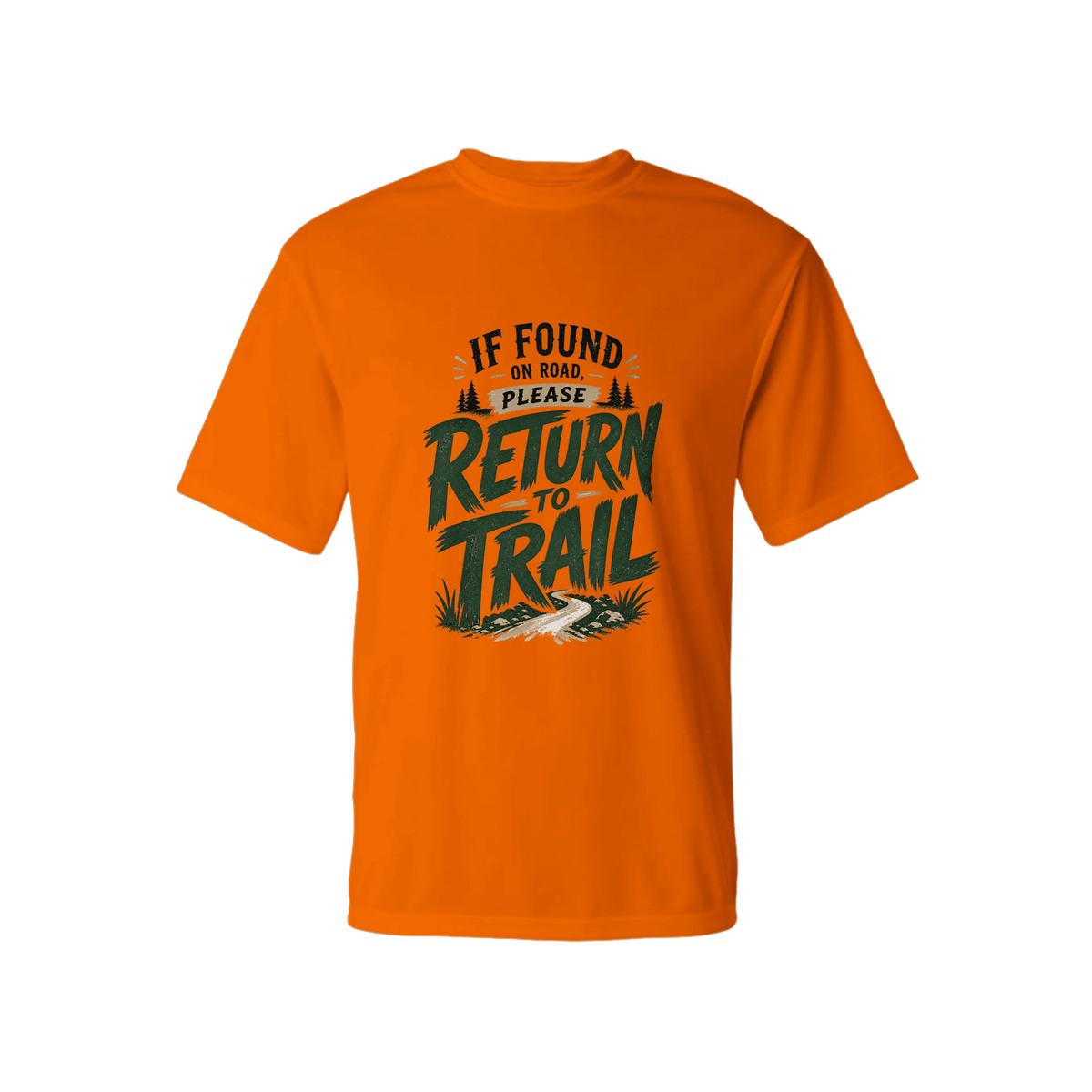 If Found on Road, Please Return to Trail Performance T-Shirt | Sloth & Duck -Burnt Orange - Sloth & Duck