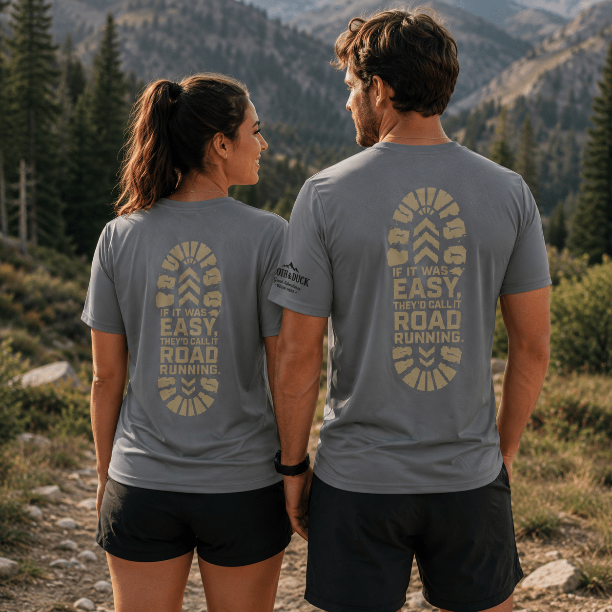 If It Was Easy, They'd Call It Road Running Performance Tee | Sloth & Duck -Graphite - Sloth & Duck