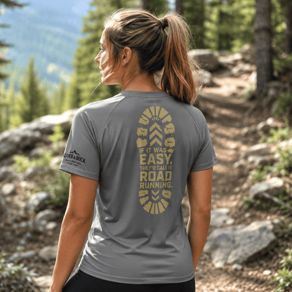 If It Was Easy, They'd Call It Road Running Performance Tee | Sloth & Duck -Graphite - Sloth & Duck