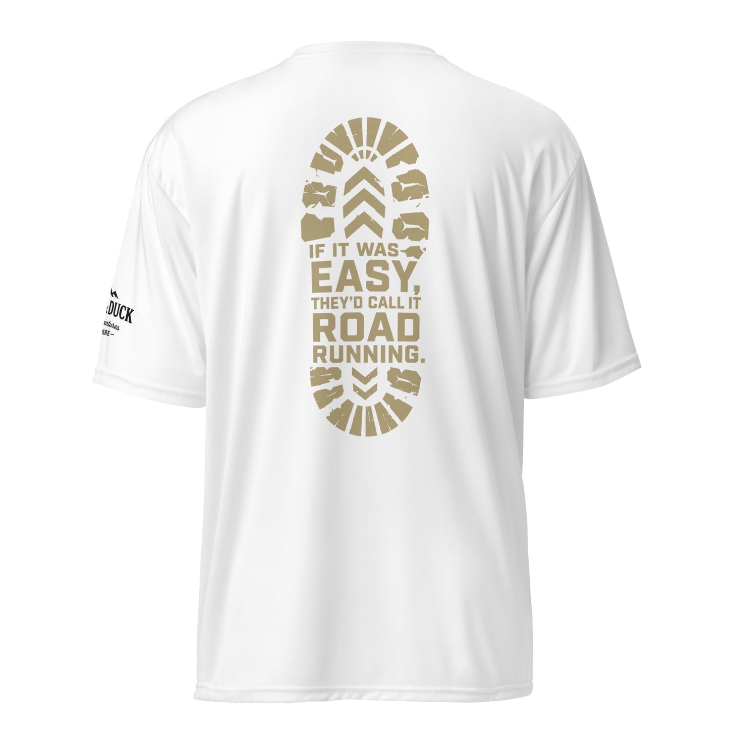 If It Was Easy, They'd Call It Road Running Performance Tee | Sloth & Duck -White - Sloth & Duck