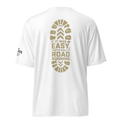 If It Was Easy, They'd Call It Road Running Performance Tee | Sloth & Duck -White - Sloth & Duck