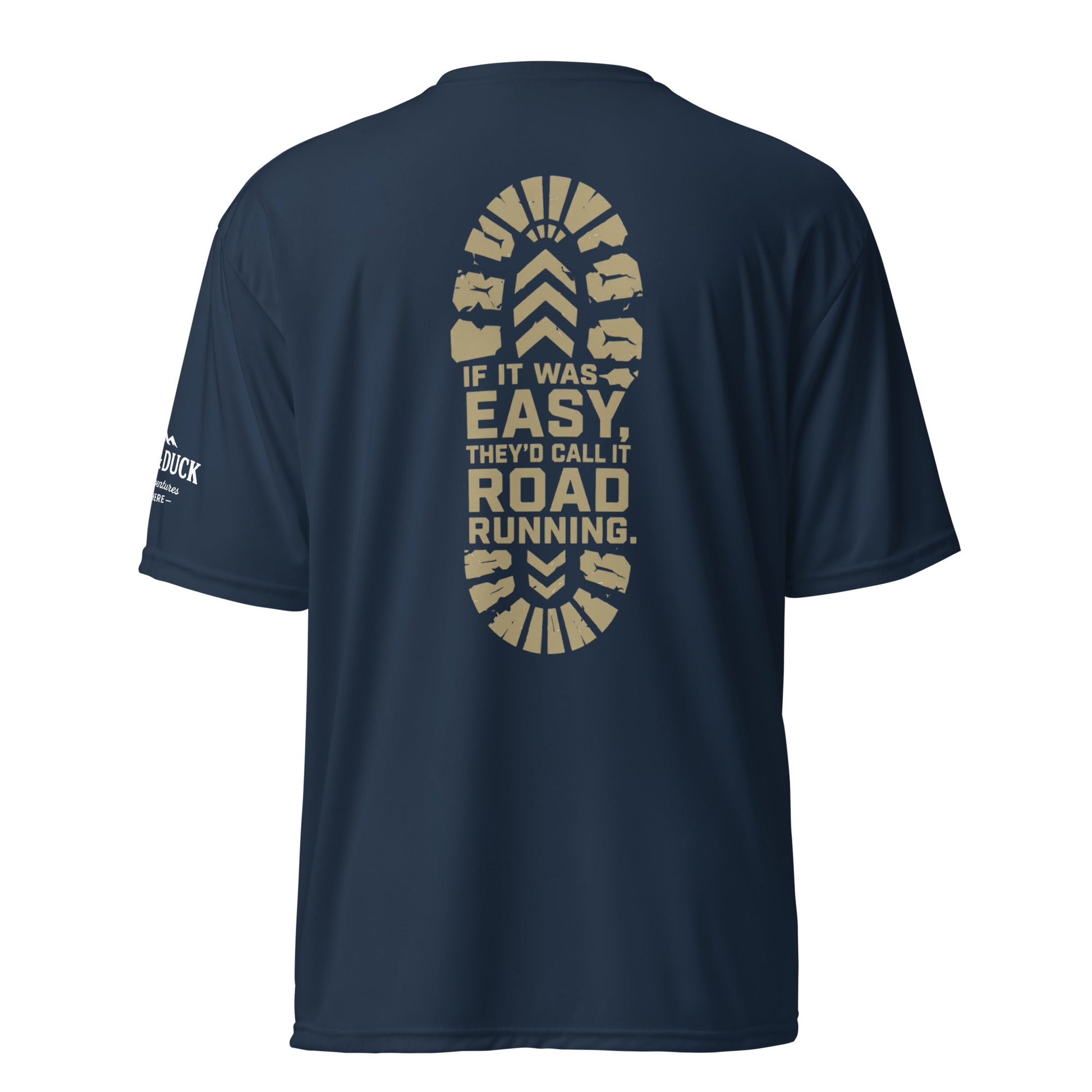 If It Was Easy, They'd Call It Road Running Performance Tee | Sloth & Duck -White - Sloth & Duck