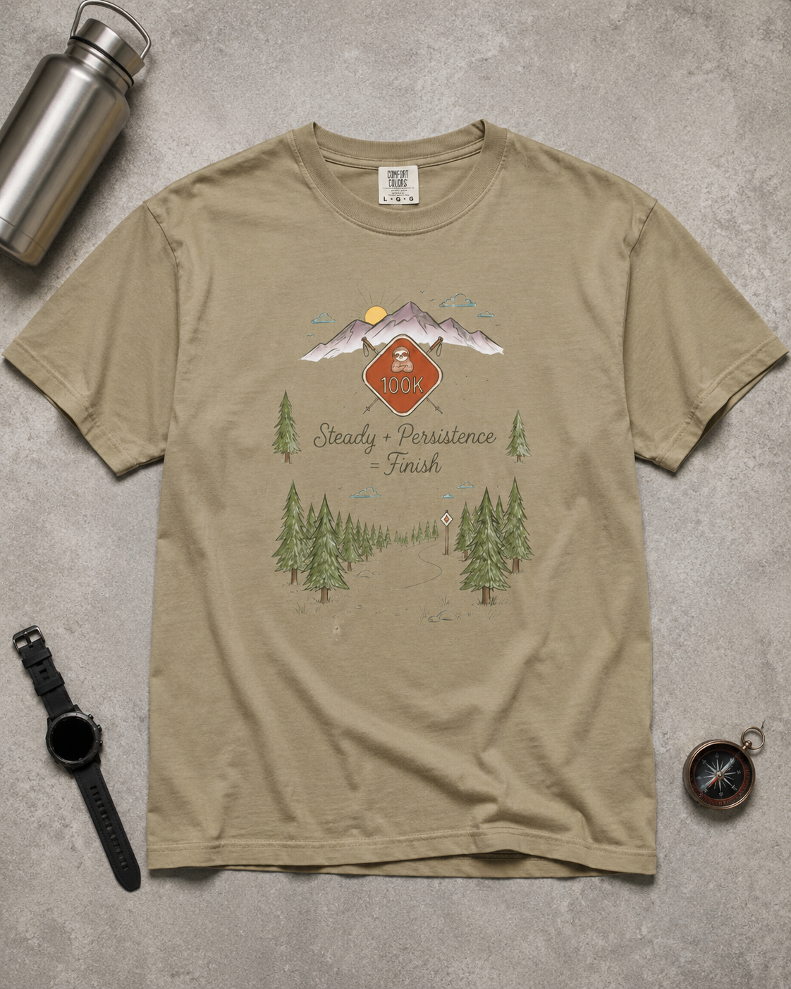 100k Steady Persistence Finish Trail T-Shirt