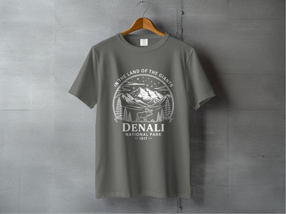 "In The Land Of The Giants" Denali National Park T-Shirt - S - Sloth & Duck