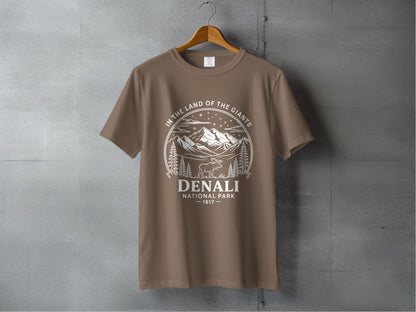 "In The Land Of The Giants" Denali National Park T-Shirt - S - Sloth & Duck