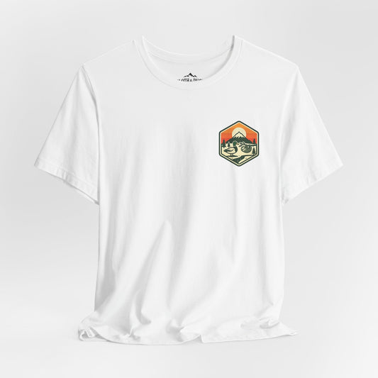 Into the Mountains I Go Tee — Premium Vintage Mountain Graphic Shirt - Sloth & Duck