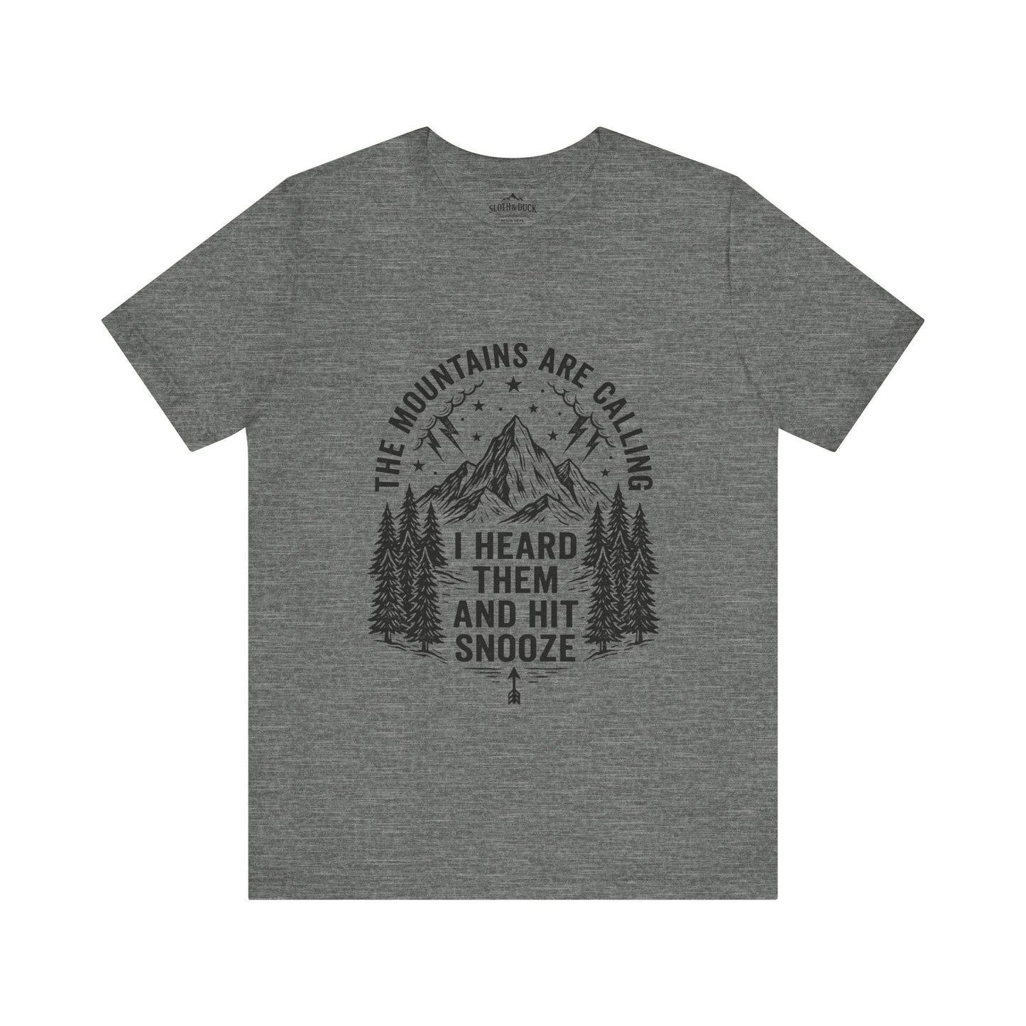 Ironic Mountain Snooze Call T-Shirt - M - Sloth & Duck
