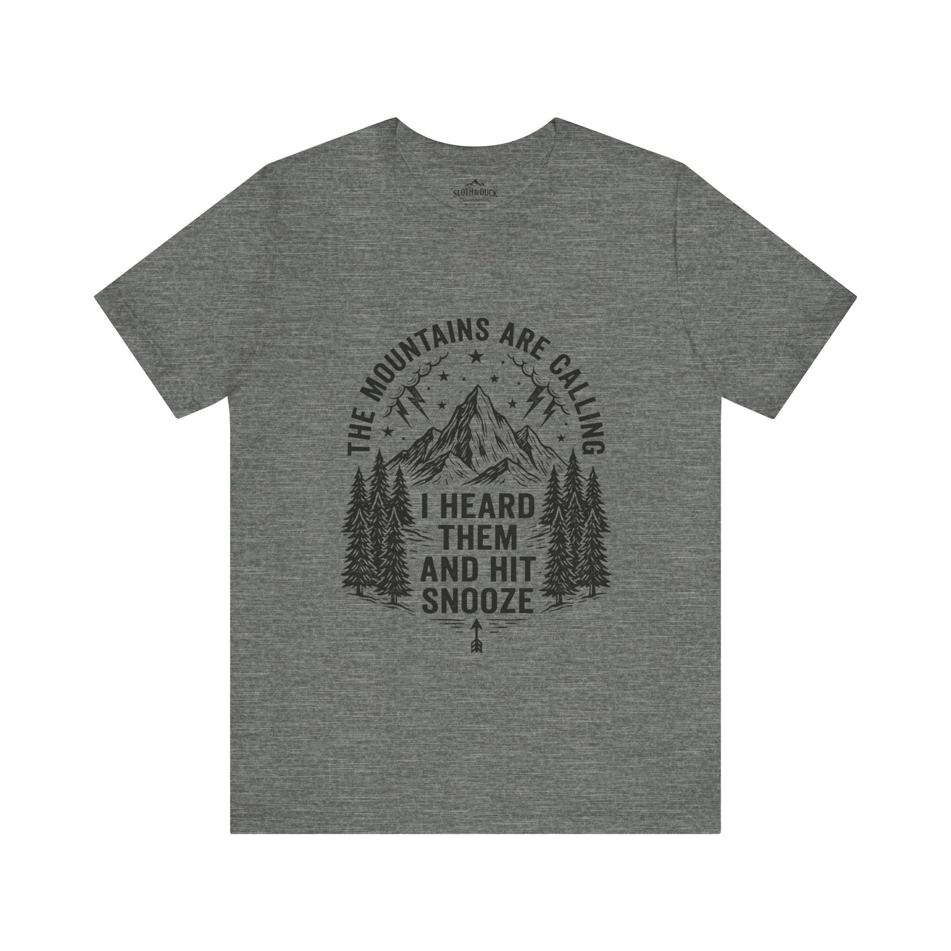 Ironic Mountain Snooze Call T-Shirt - M - Sloth & Duck