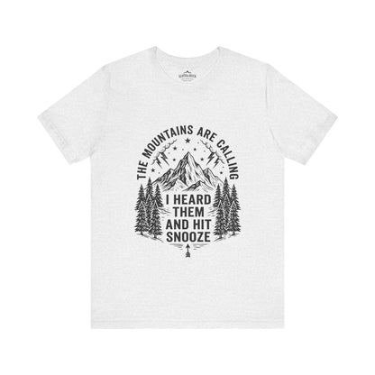 Ironic Mountain Snooze Call T-Shirt - S - Sloth & Duck