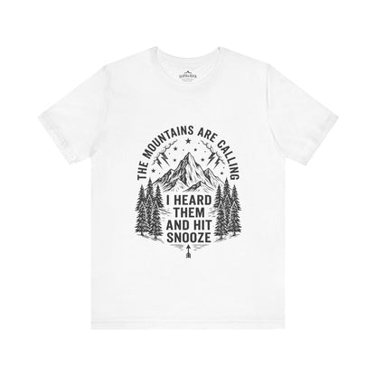 Ironic Mountain Snooze Call T-Shirt - S - Sloth & Duck