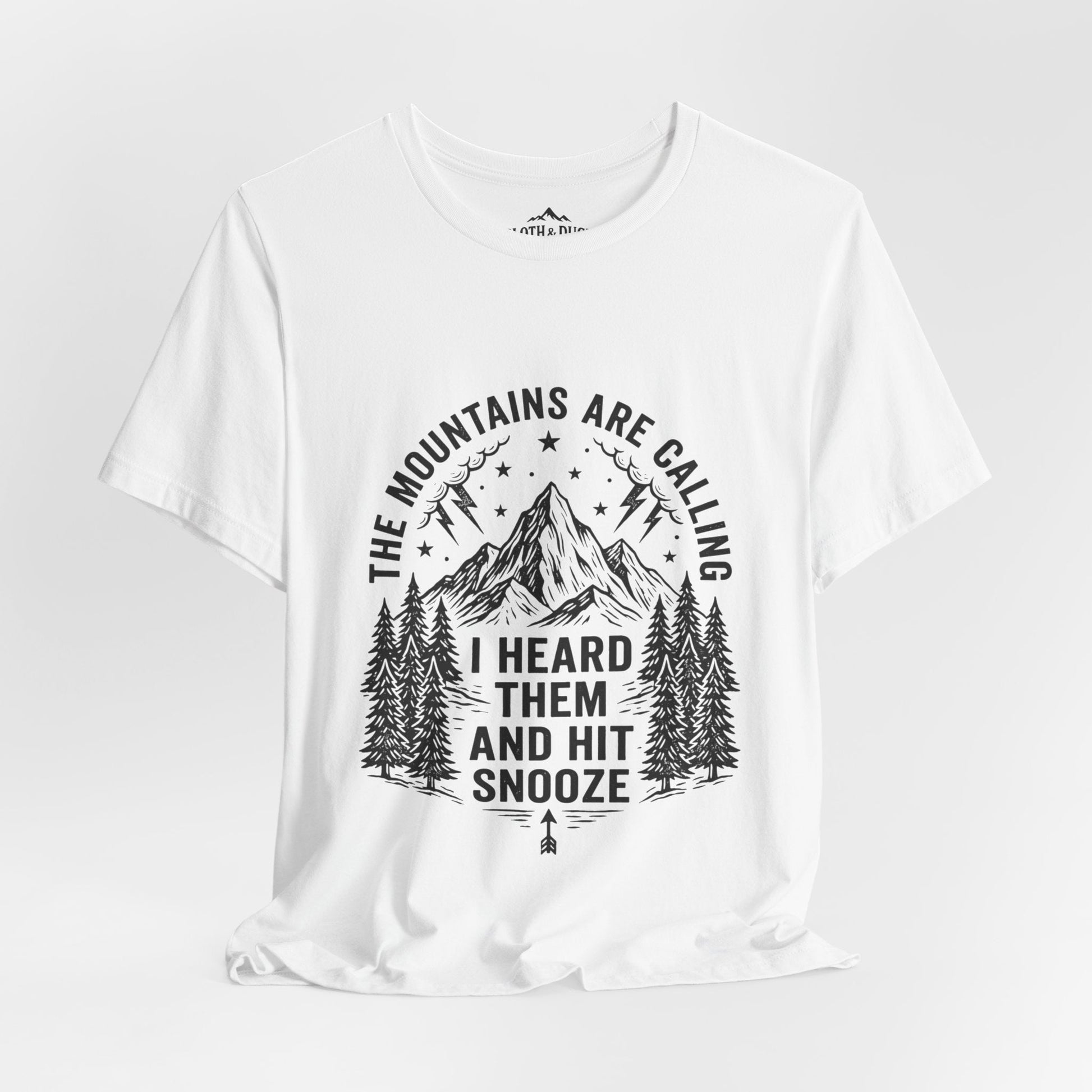 Ironic Mountain Snooze Call T-Shirt - S - Sloth & Duck