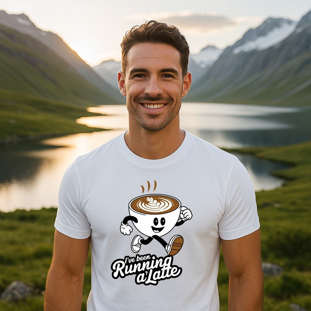 "I've Been Running A Latte" Coffee T-Shirt - T-Shirt - S - Sloth & Duck