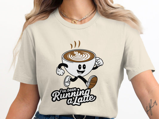 "I've Been Running A Latte" Coffee T-Shirt - T-Shirt - S - Sloth & Duck