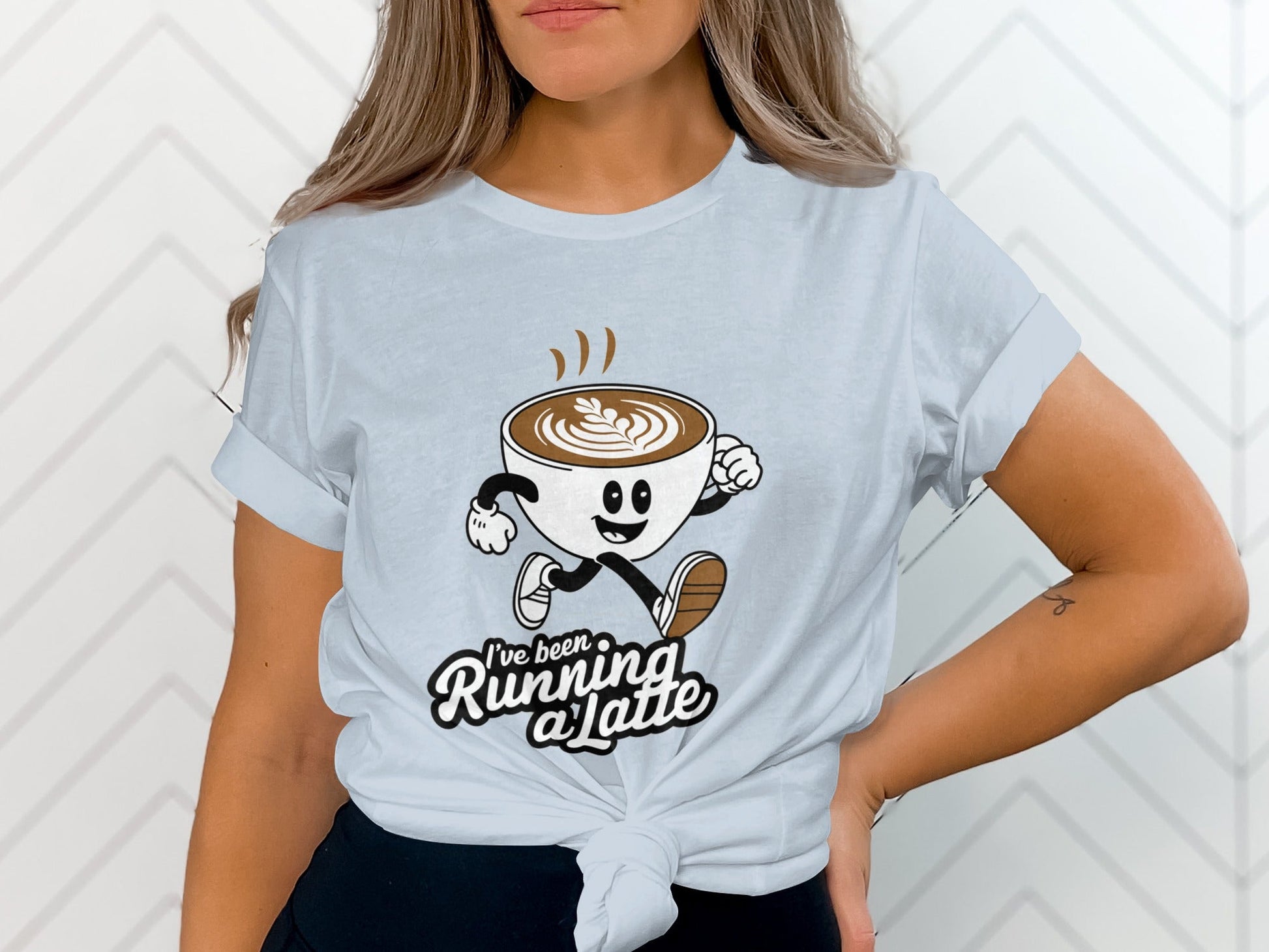 "I've Been Running A Latte" Coffee T-Shirt - T-Shirt - S - Sloth & Duck