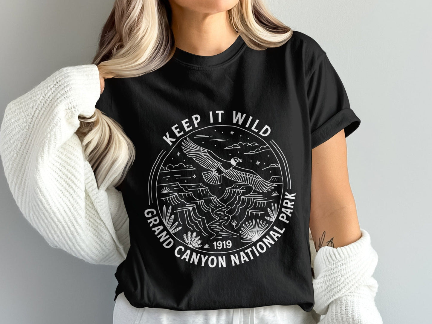 "Keep It Wild" Grand Canyon National Park T-Shirt - S - Sloth & Duck