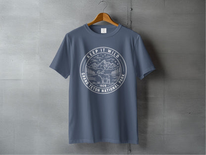 "Keep It Wild" Grand Teton National Park Moose T-Shirt - S - Sloth & Duck