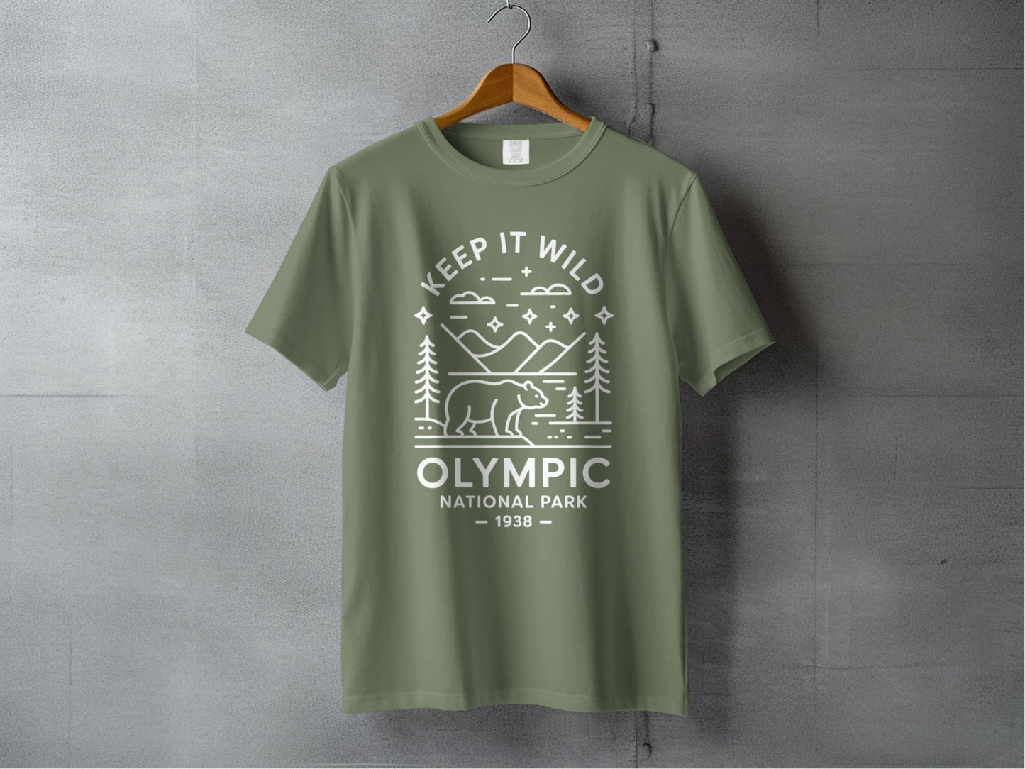 "Keep It Wild" Olympic National Park Bear T-Shirt - S - Sloth & Duck