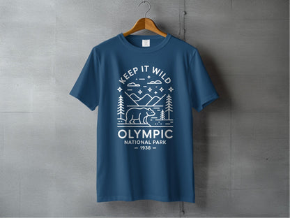 "Keep It Wild" Olympic National Park Bear T-Shirt - S - Sloth & Duck