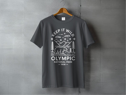 "Keep It Wild" Olympic National Park Bear T-Shirt - S - Sloth & Duck