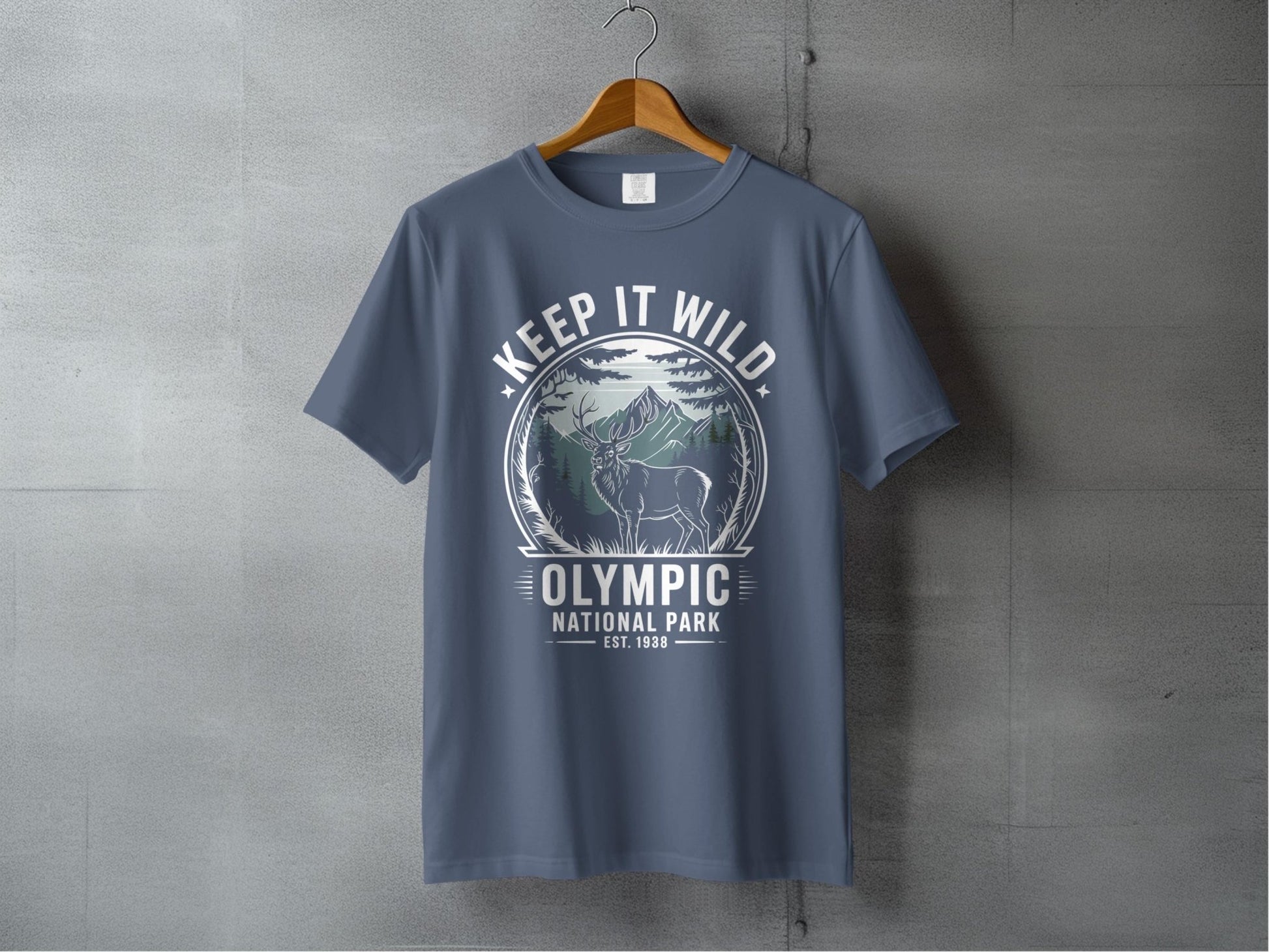 "Keep It Wild" Olympic National Park Deer Shirt - S - Sloth & Duck