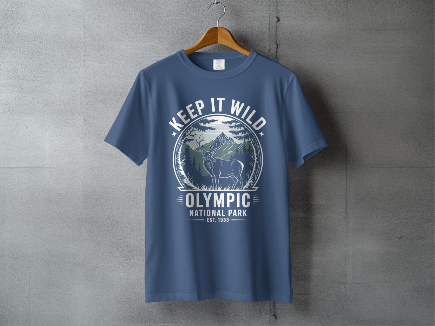 "Keep It Wild" Olympic National Park Deer Shirt - S - Sloth & Duck