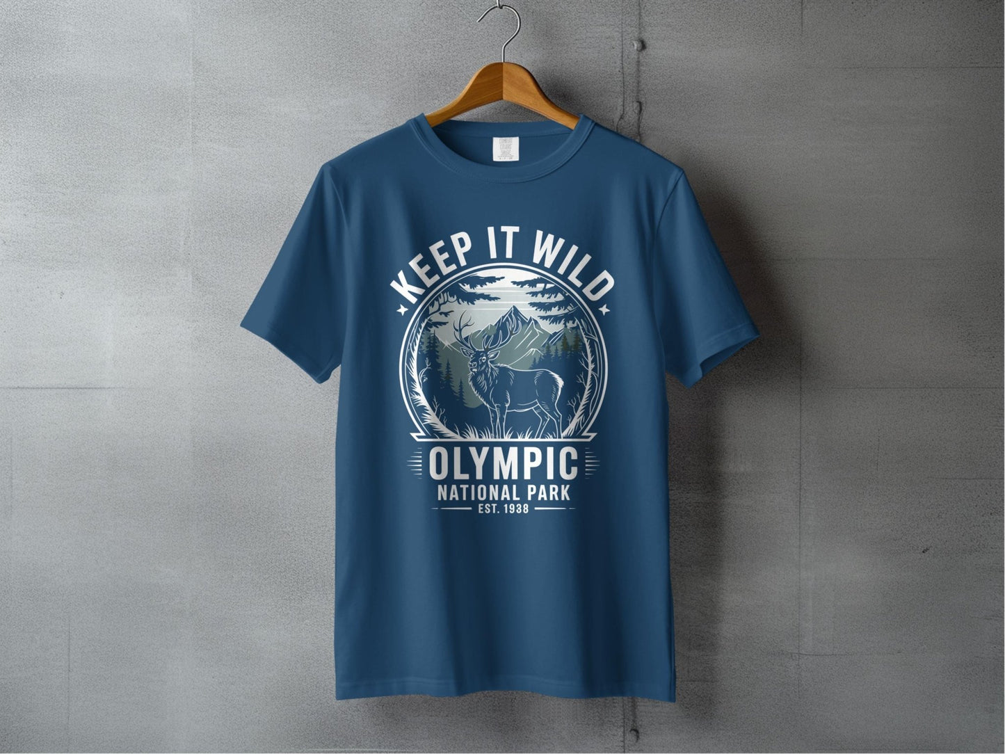 "Keep It Wild" Olympic National Park Deer Shirt - S - Sloth & Duck