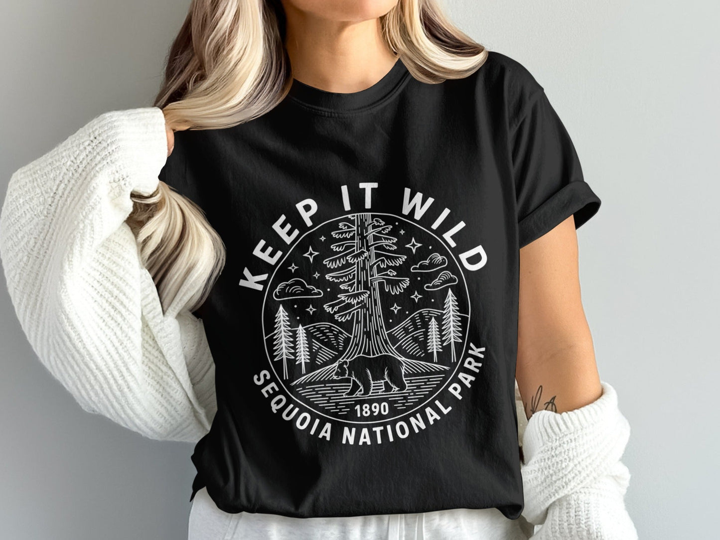 "Keep It Wild" Sequoia National Park T-Shirt - S - Sloth & Duck