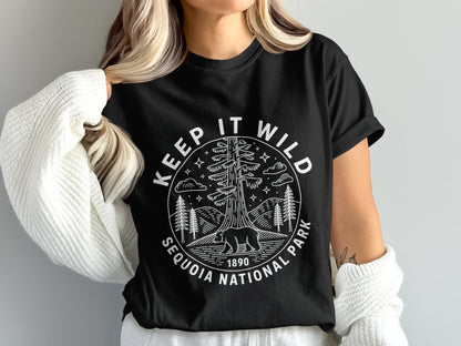 "Keep It Wild" Sequoia National Park T-Shirt - S - Sloth & Duck